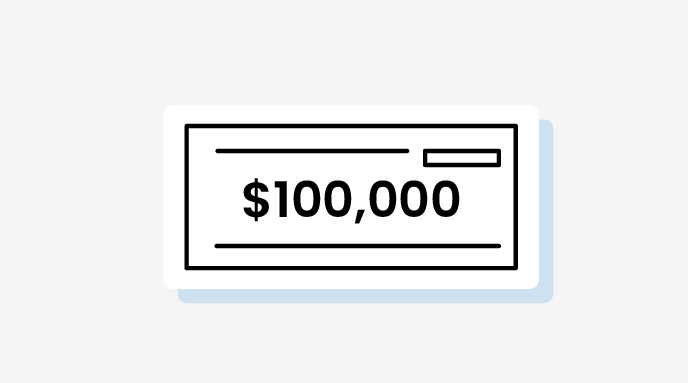 Cheque nominal 100,000
