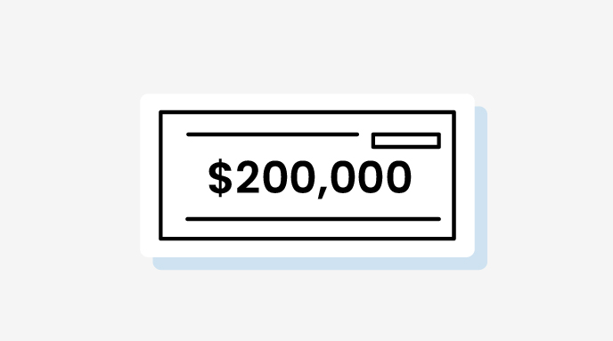 Cheque certificado 200,000