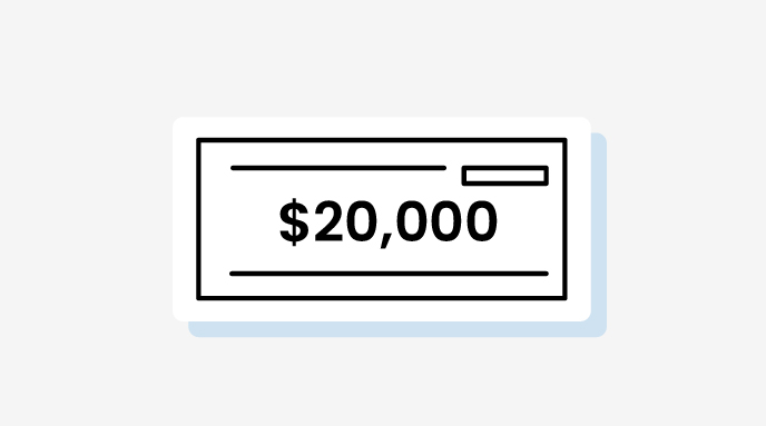 Cheque 20,000 MXN